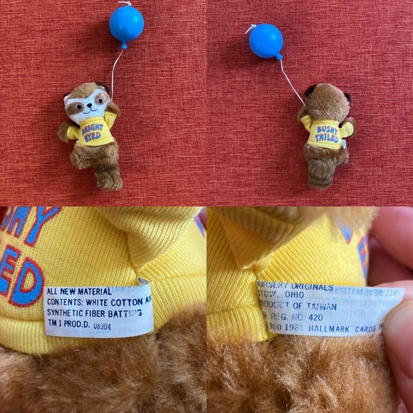 VTG 80’s Hallmark Shirt Tales Plush Toy Toys Set Balloon - Picture 4 of 15